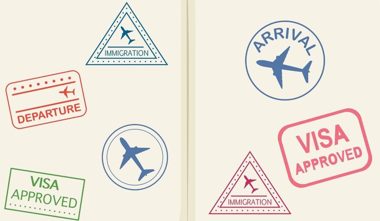Vietnam passport stamps — VISA APPROVED and ARRIVAL