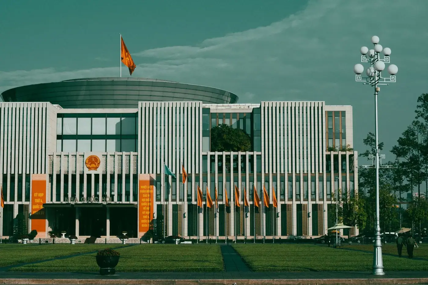Vietnamese government building facade