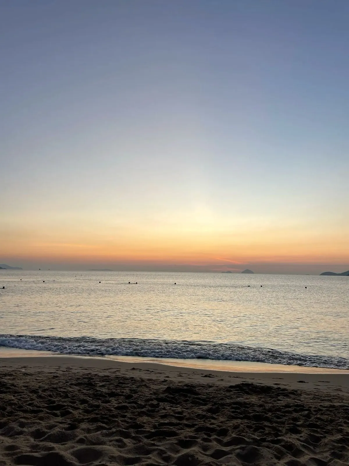 sunset over the ocean on a Nha Trang beach