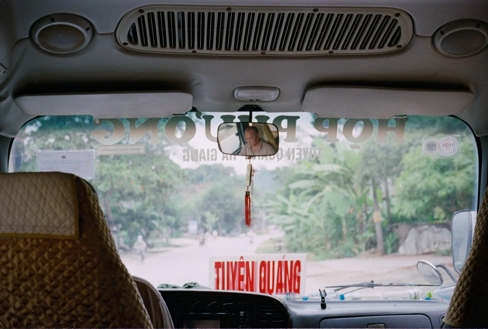 Inside a Vietnamese intercity bus on the road south