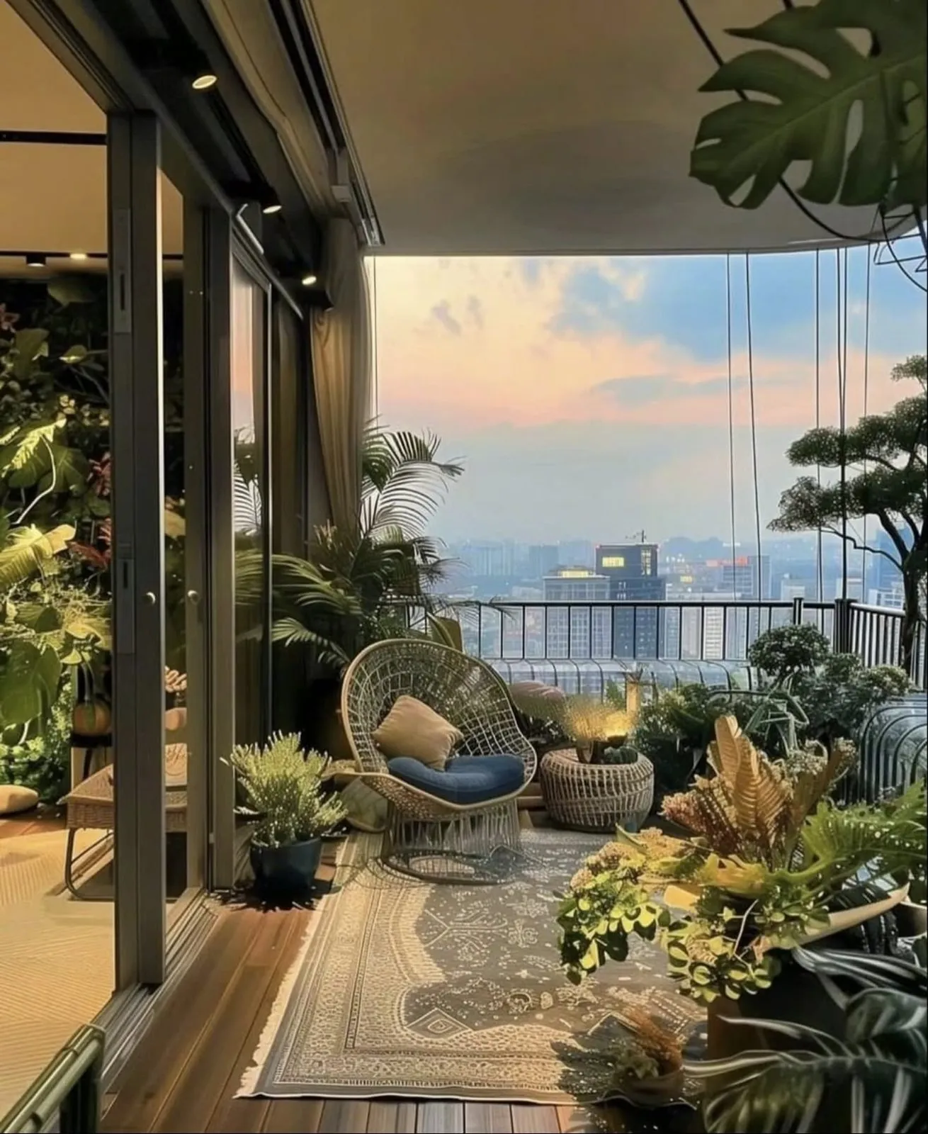 High-rise apartment balcony overlooking Ho Chi Minh City