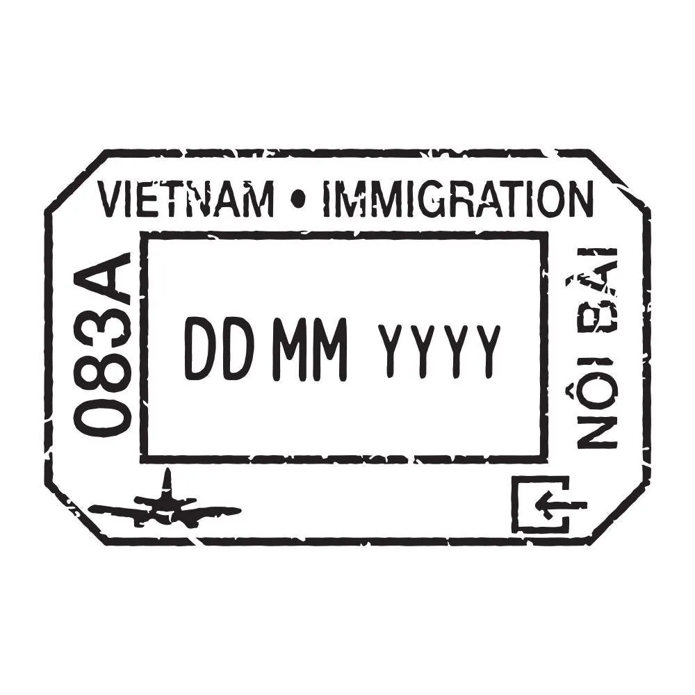Vietnam Immigration entry stamp graphic from Noi Bai airport