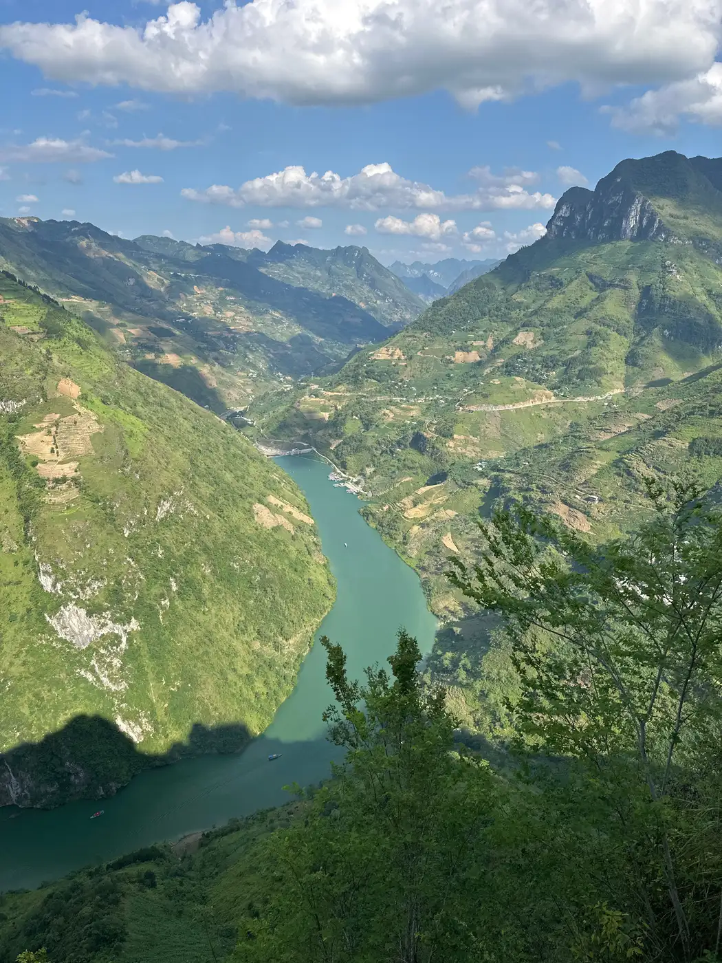 River canyon view from the Ma Pi Leng pass in Ha Giang, northern Vietnam