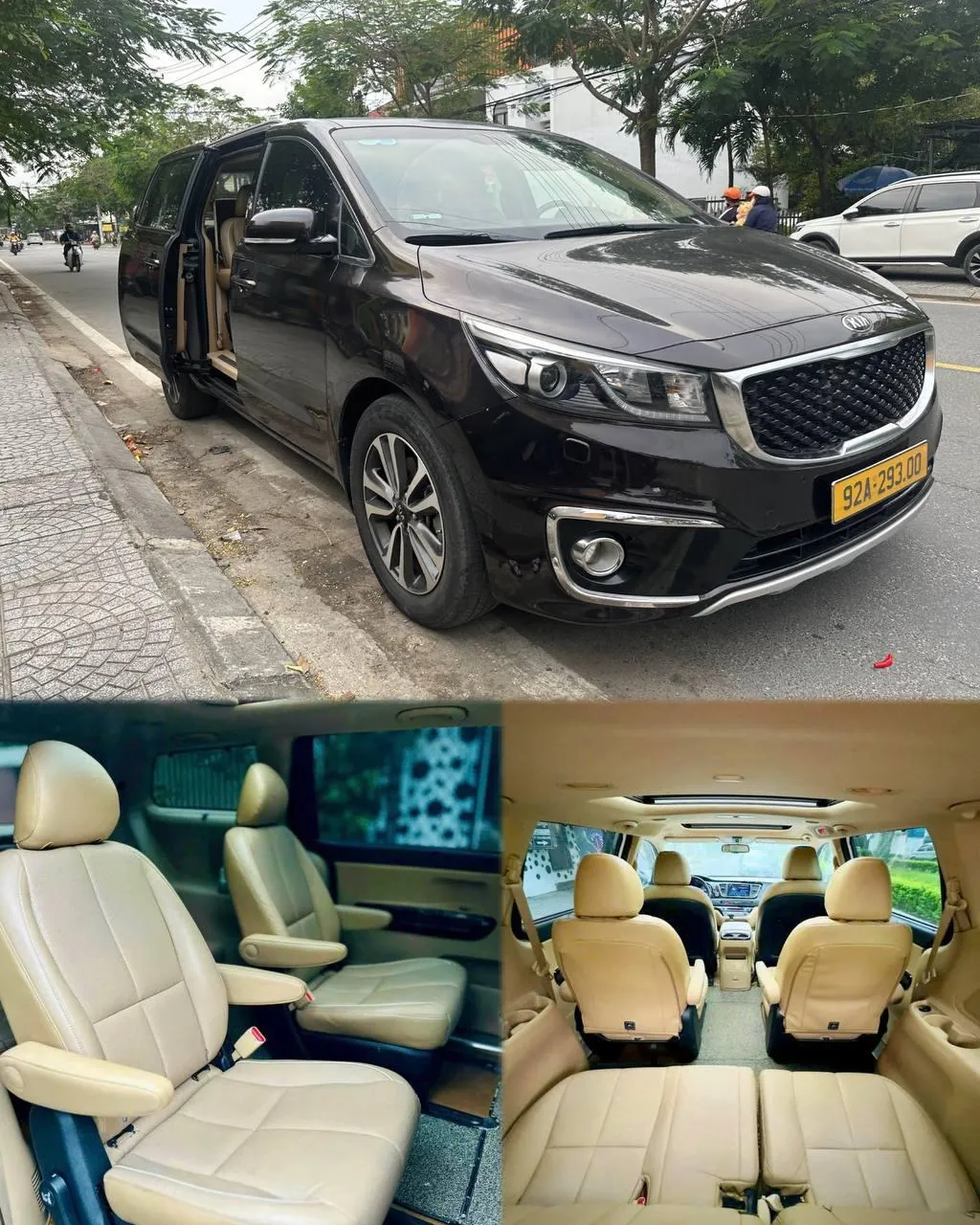 Best Bus VIP car — KIA Sedona exterior and interior, Da Nang visa run service