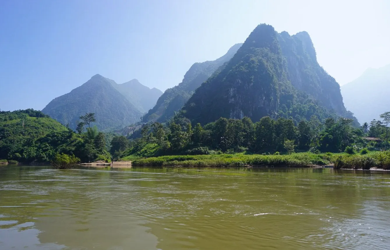 Karst landscape on the Laos side of the border