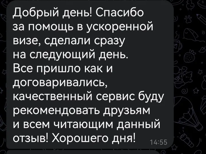Telegram review screenshot from Me VN, 2025-05-16 — Best Bus visa run / e-visa client feedback