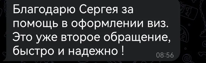 Telegram review screenshot from Me VN, 2025-12-16 — Best Bus visa run / e-visa client feedback